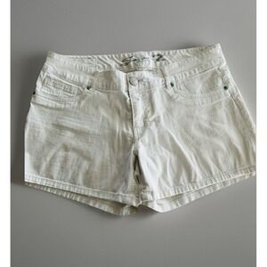 Seven7 Denim Shorts Women 14 Low Rise Mini White Denim 2000s Y2k